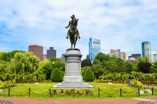 Equestrian statue of George Washington in Boston Public Garden