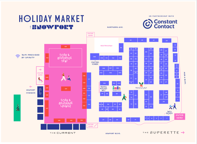 Holiday Market Map Outline