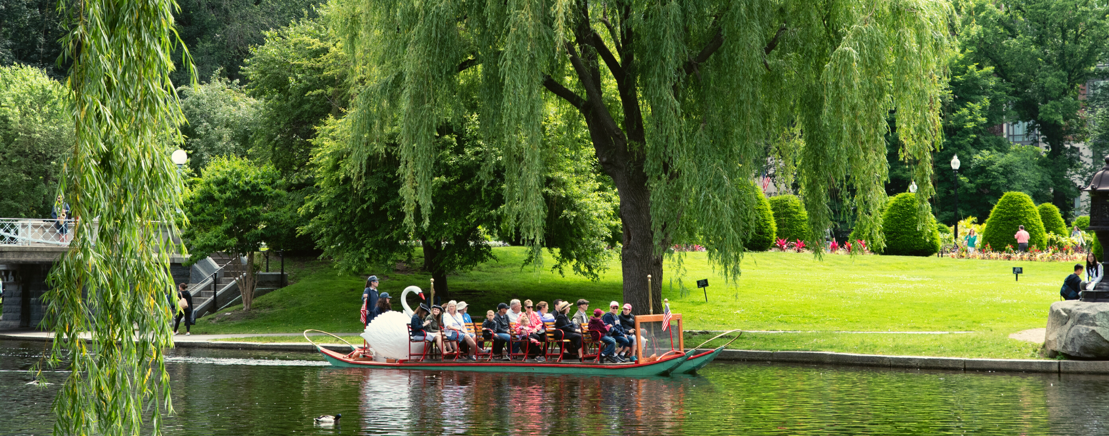 swan boat at Boston Public Garden
